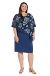 R&M Richards Plus Size Short Two Piece Dress 9724W - The Dress Outlet