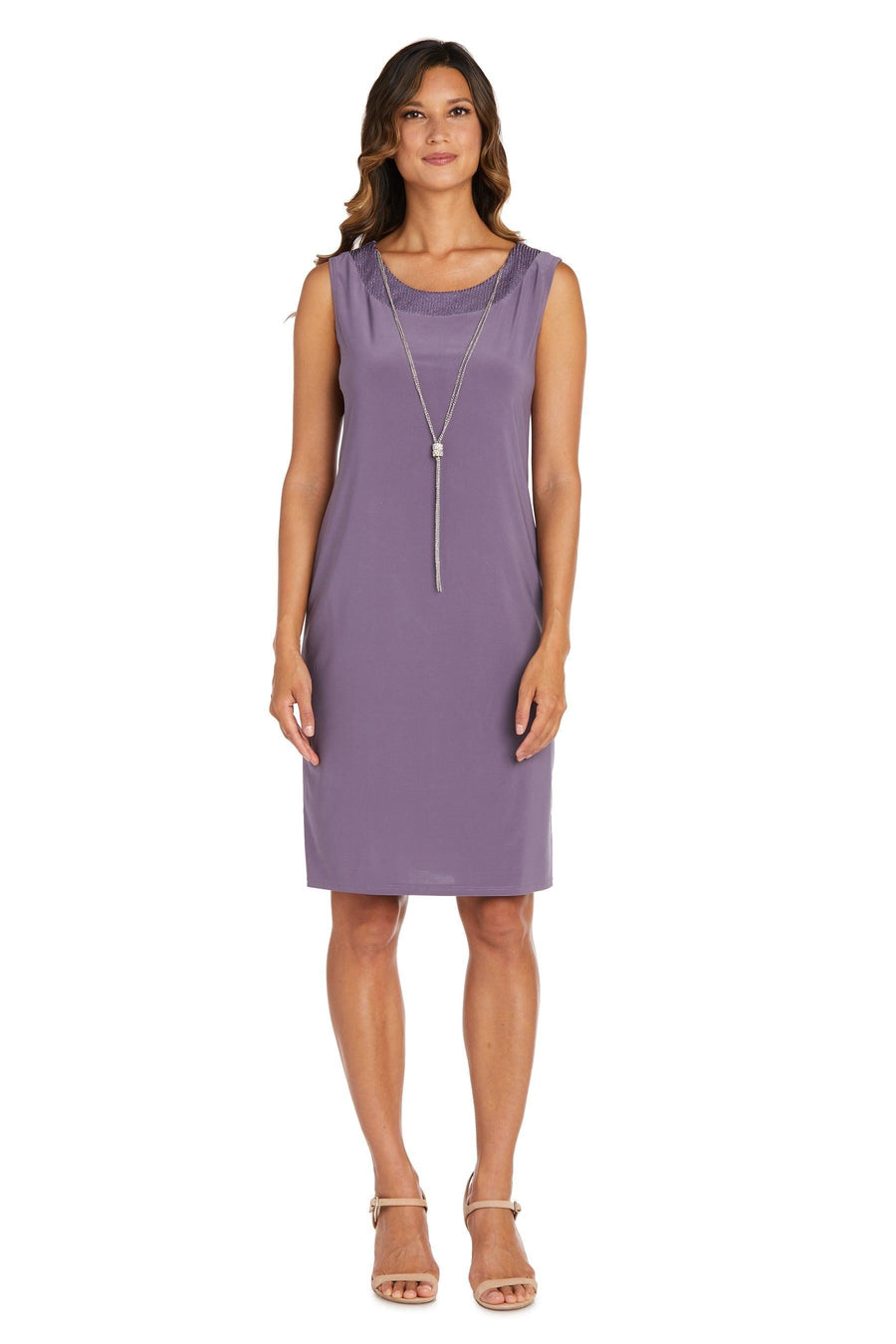 R&M Richards Short 2 Piece Metallic Jacket Dress 1873 - The Dress Outlet