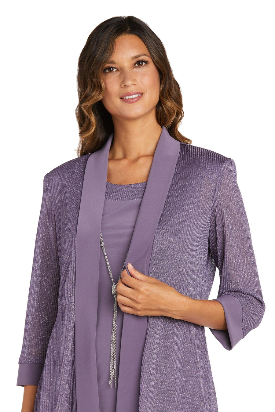 R&M Richards Short 2 Piece Metallic Jacket Dress 1873 - The Dress Outlet