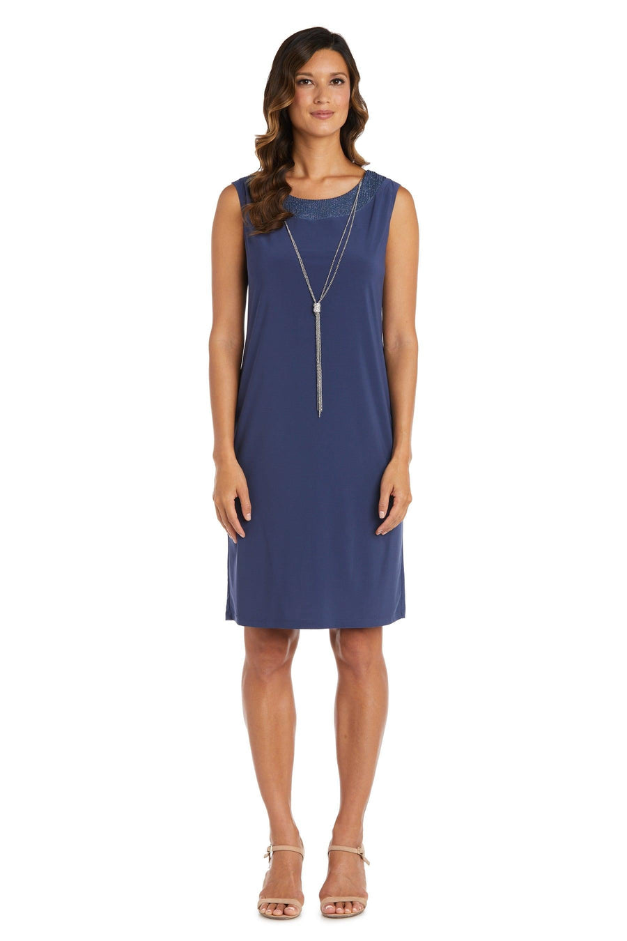 R&M Richards Short 2 Piece Metallic Jacket Dress 1873 - The Dress Outlet