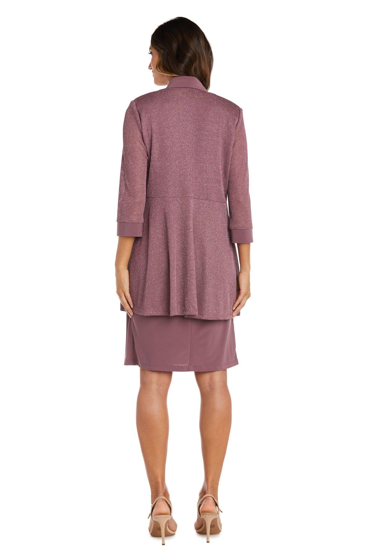 R&M Richards Short 2 Piece Metallic Jacket Dress 1873 - The Dress Outlet