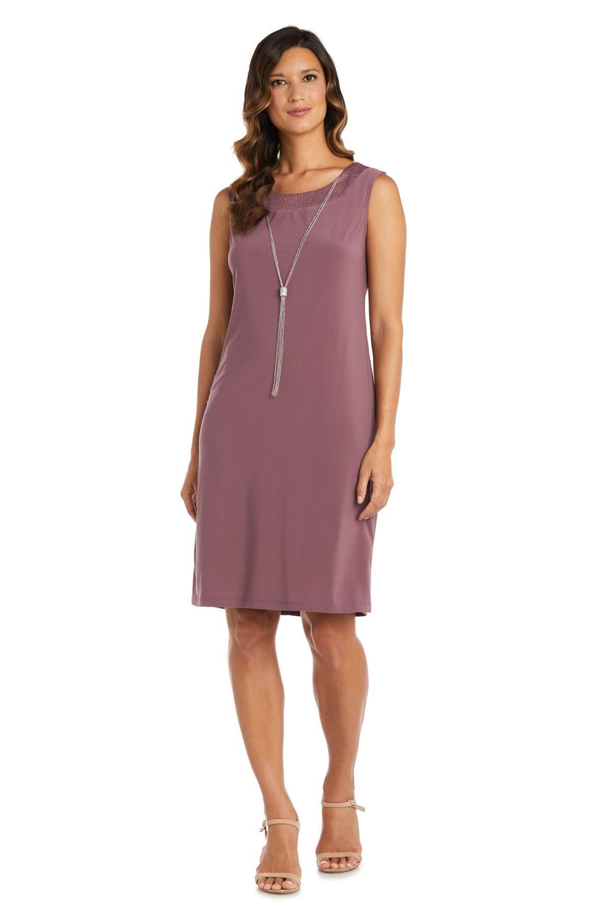 R&M Richards Short 2 Piece Metallic Jacket Dress 1873 - The Dress Outlet