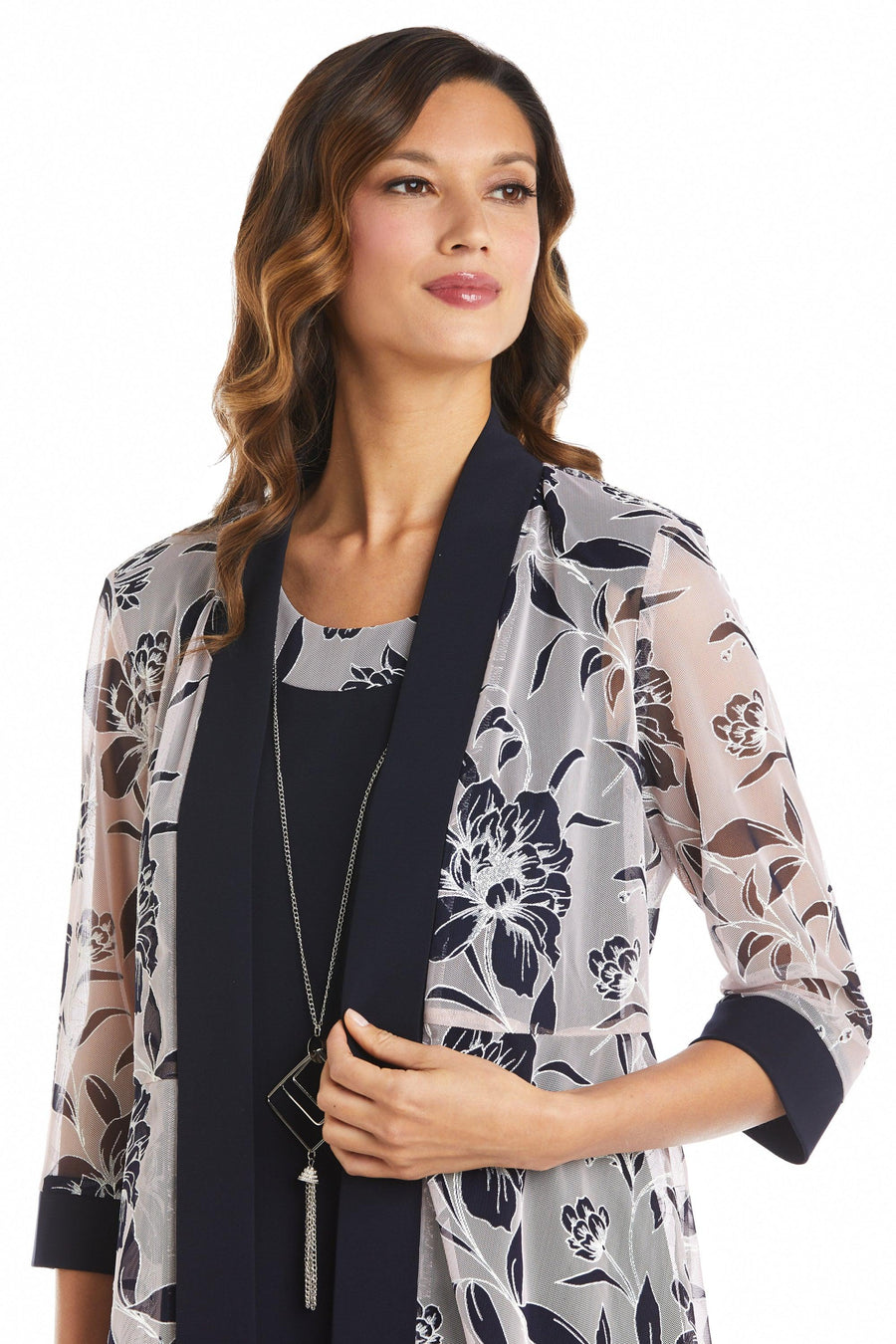 R&M Richards Short 2 Piece Printed Jacket Dress 7843 - The Dress Outlet
