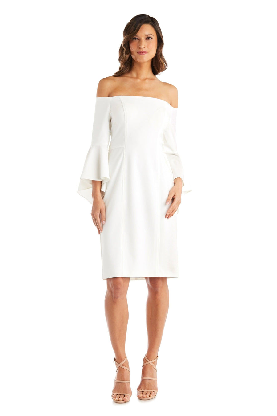 R&M Richards Short Cocktail Off Shoulder Dress 2262 - The Dress Outlet