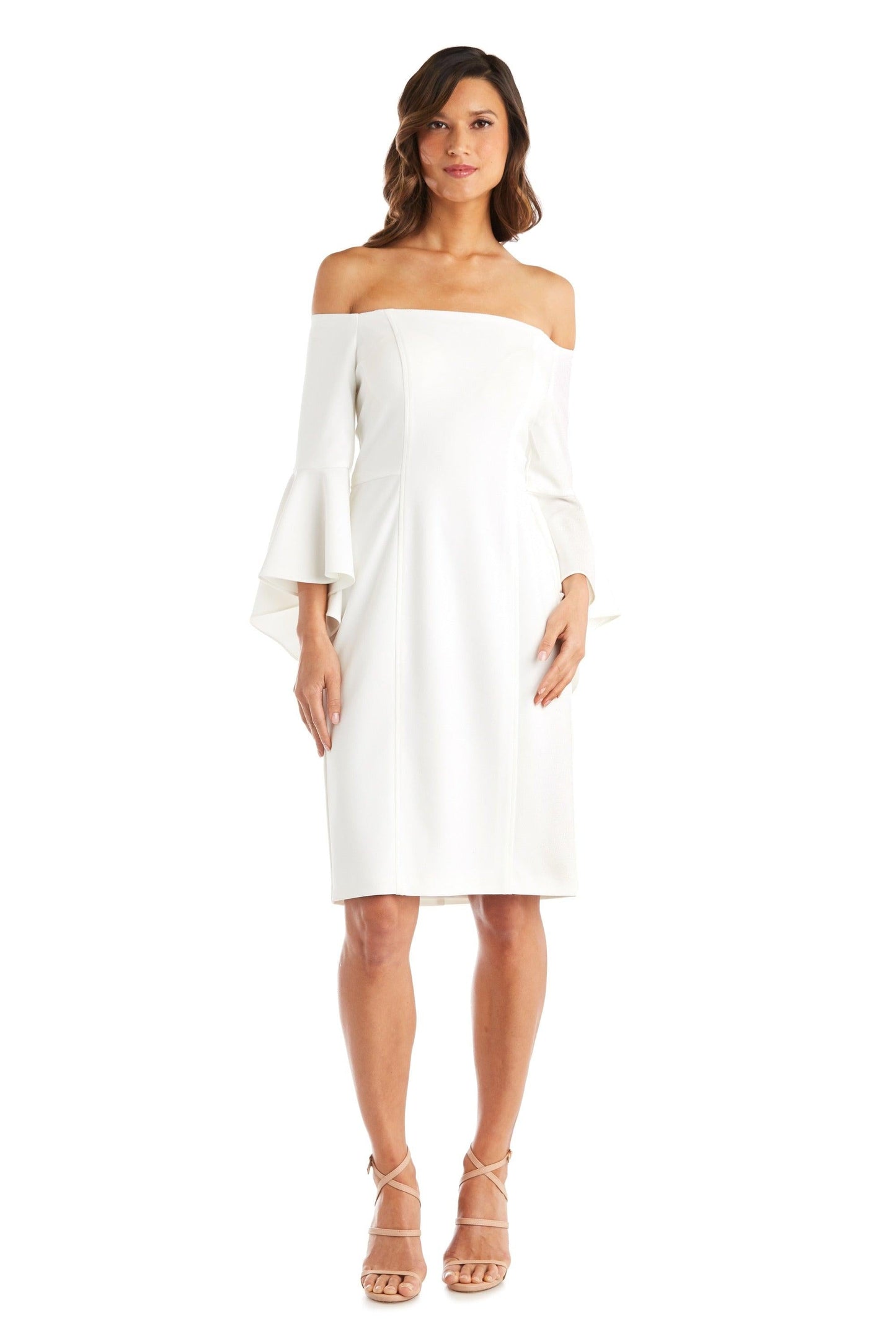 R&M Richards Short Cocktail Off Shoulder Dress 2262 - The Dress Outlet