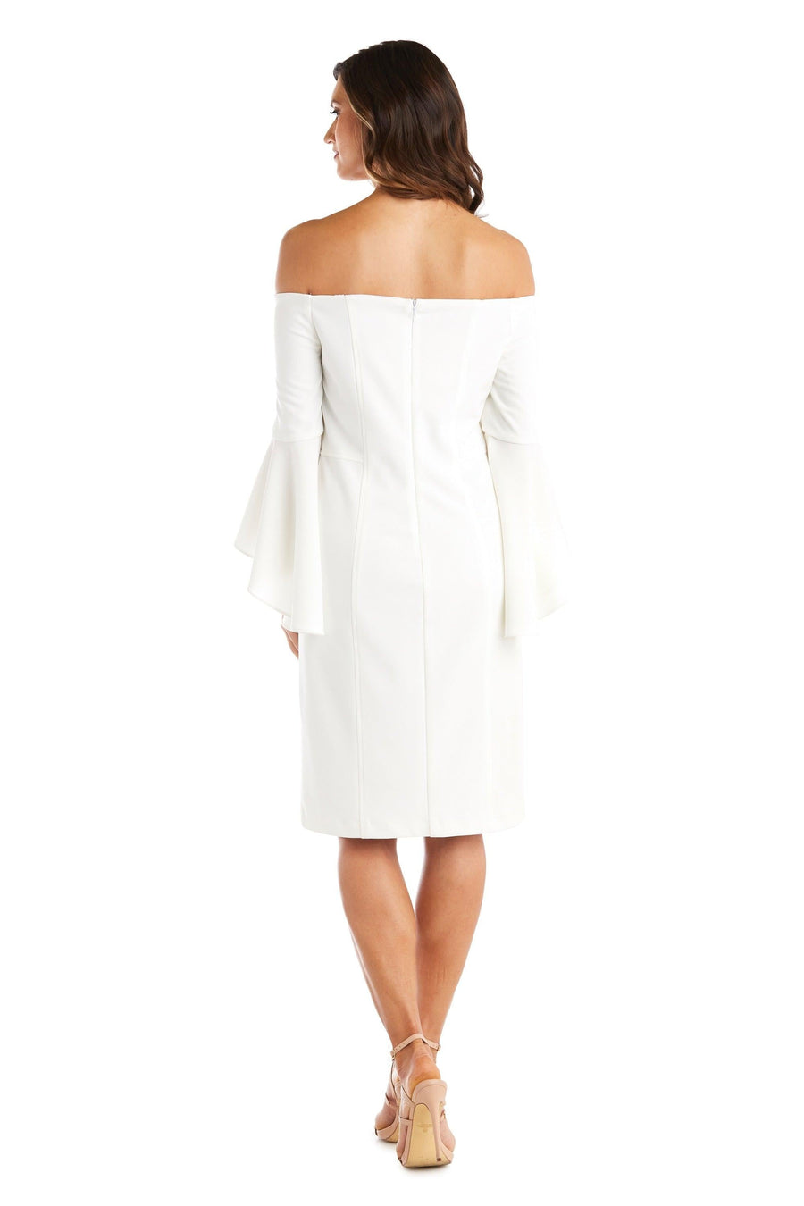 R&M Richards Short Cocktail Off Shoulder Dress 2262 - The Dress Outlet