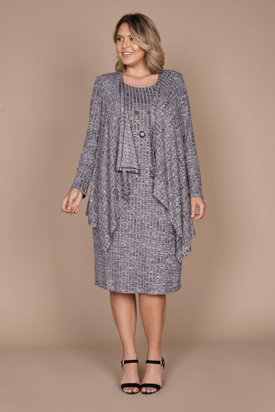 R&M Richards Short Dress with Cascade Jacket Formal 9146 - The Dress Outlet