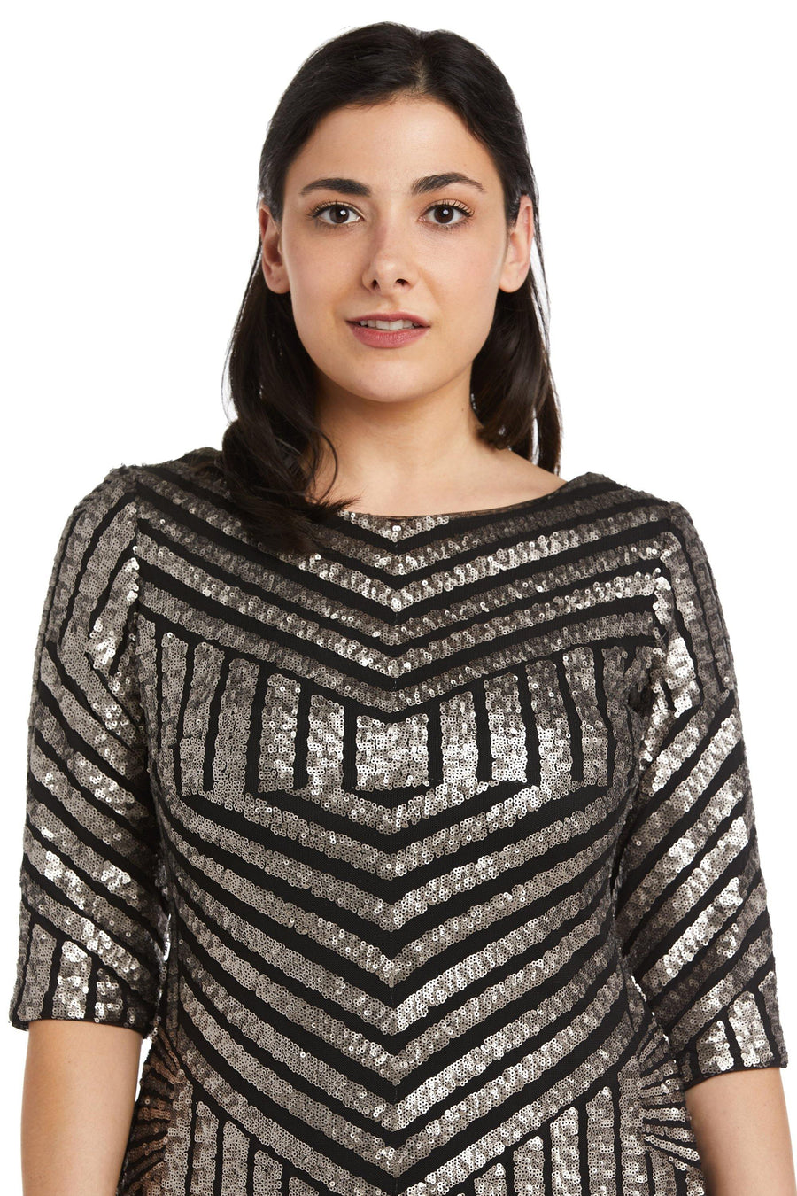 R&M Richards Short 3/4 Sleeve Petite Dress 3901P - The Dress Outlet