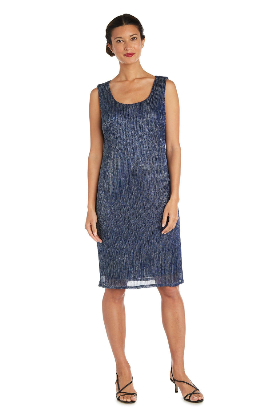 R&M Richards Short Metallic Petite Dress 5191P - The Dress Outlet