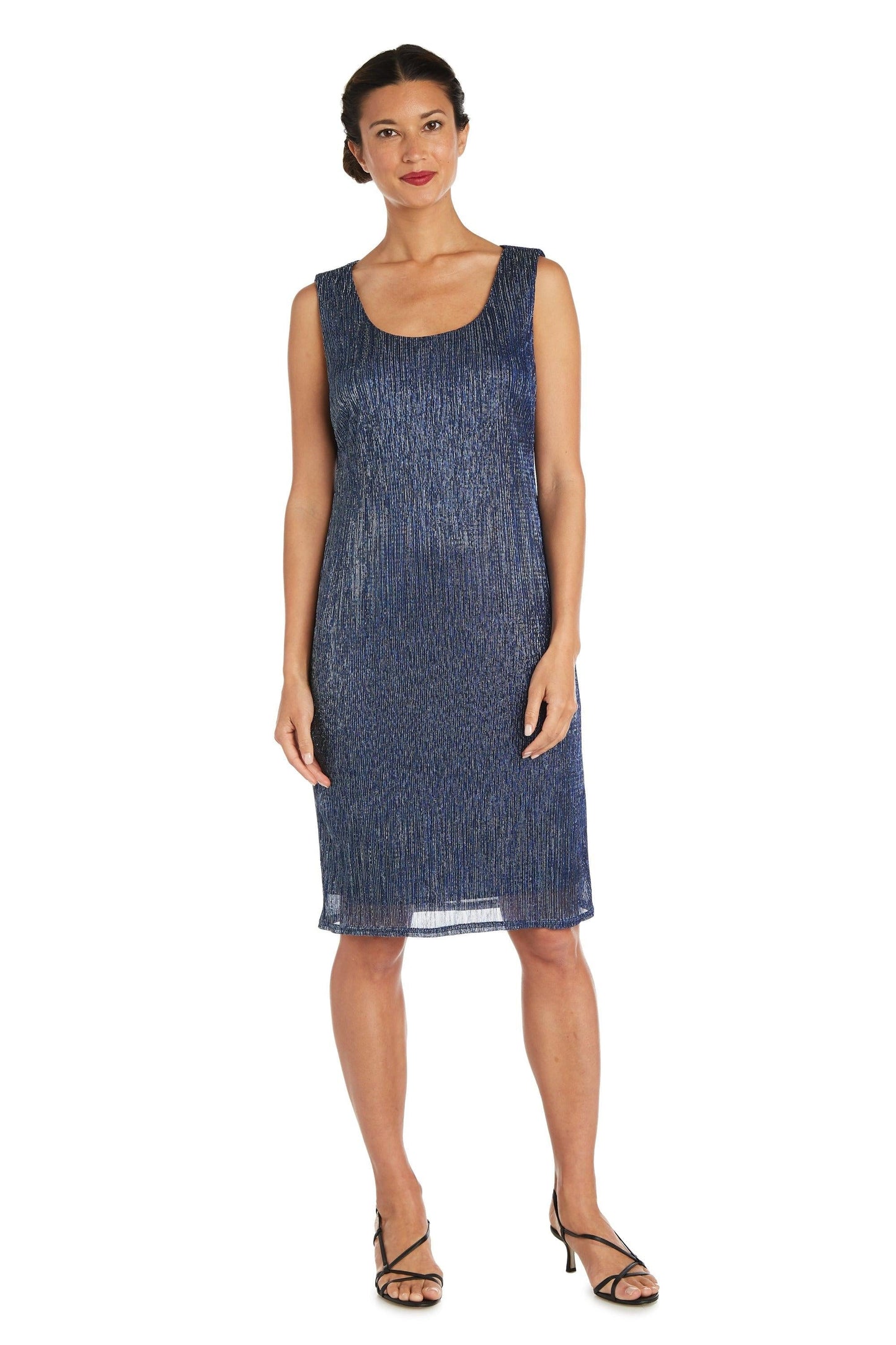 R&M Richards Short Metallic Petite Dress 5191P - The Dress Outlet