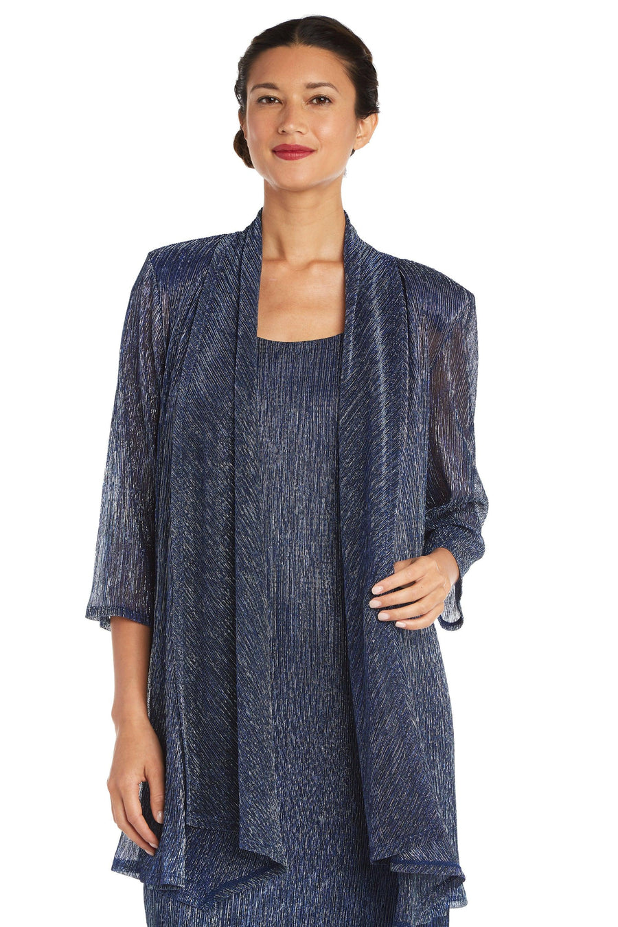 R&M Richards Short Metallic Petite Dress 5191P - The Dress Outlet