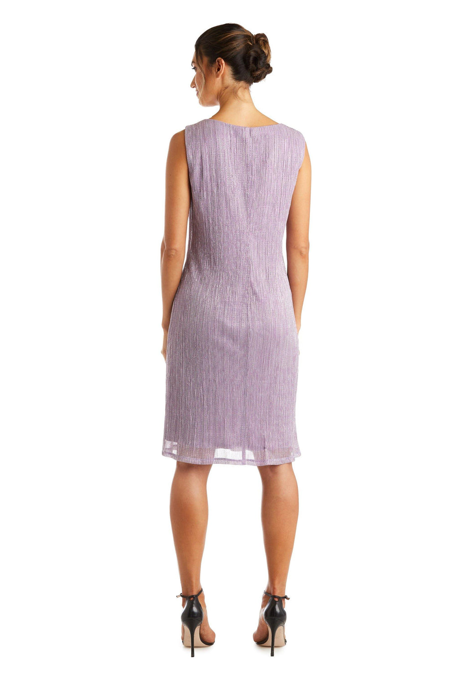 R&M Richards Short Metallic Petite Dress 5191P - The Dress Outlet