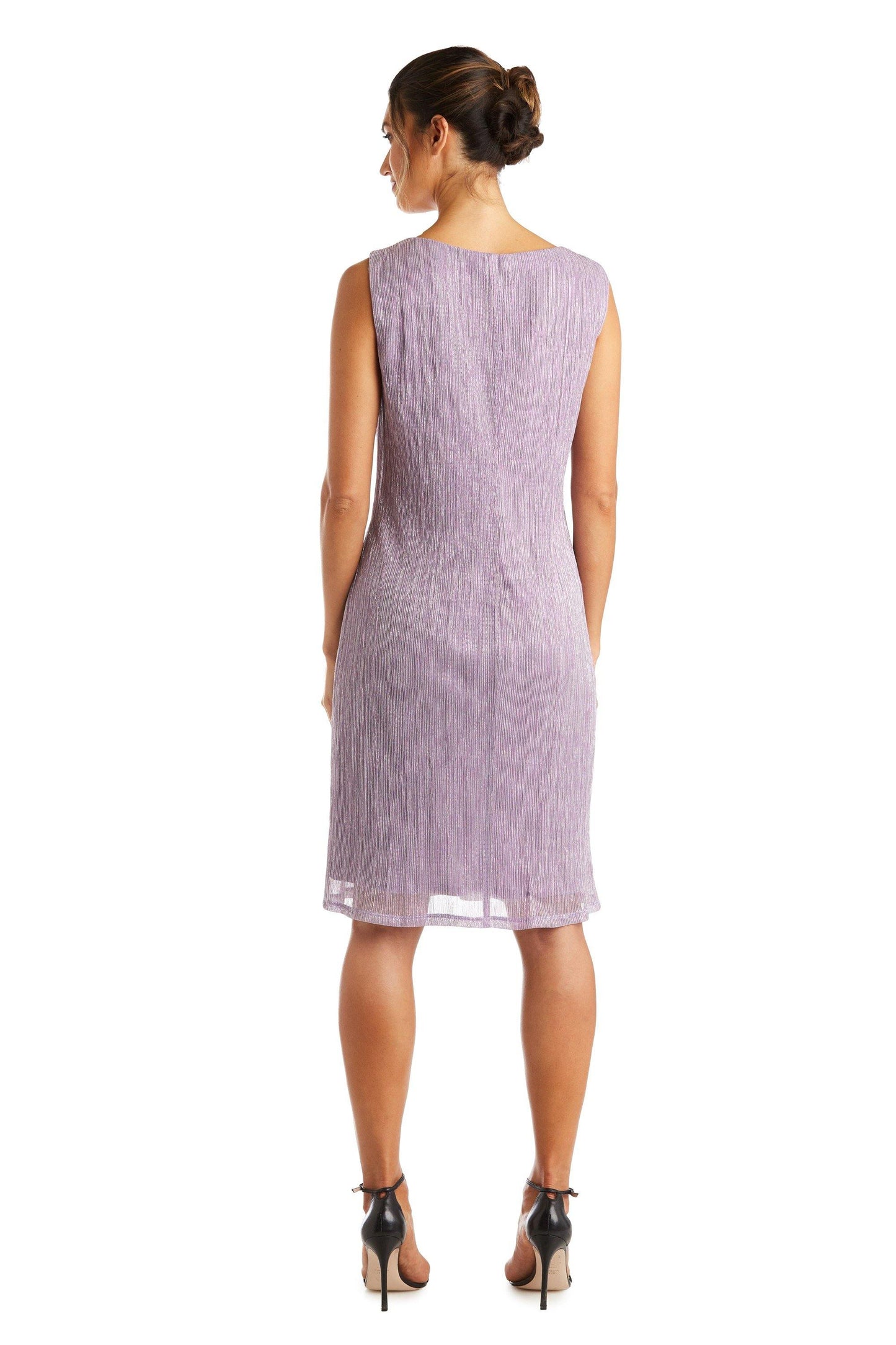 R&M Richards Short Metallic Petite Dress 5191P - The Dress Outlet