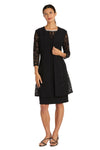 R&M Richards Short Mother of the Bride Dress Black