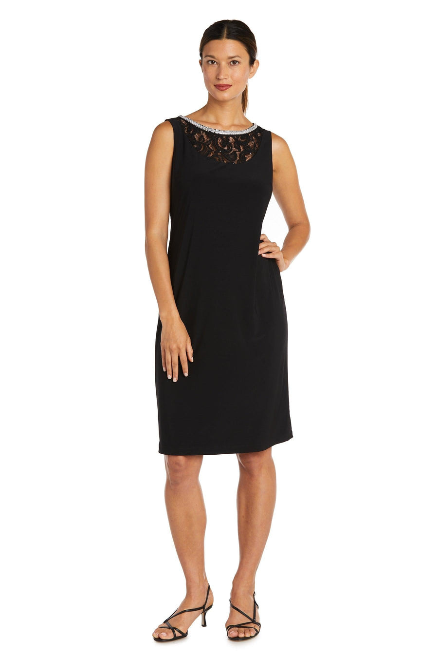 R&M Richards Short Mother of the Bride Dress Black