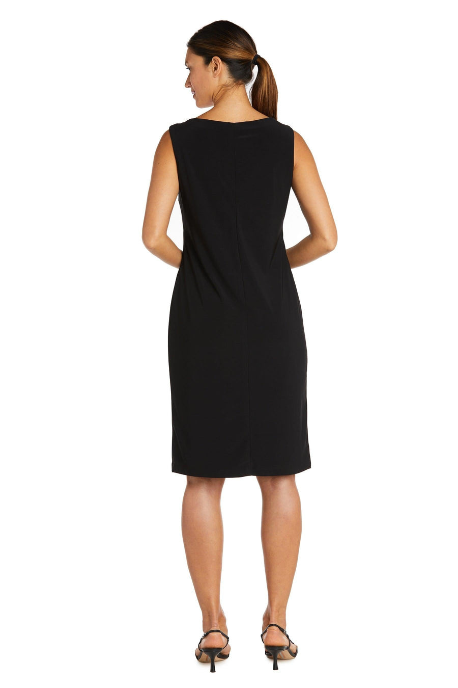 R&M Richards Short Mother of the Bride Dress Black