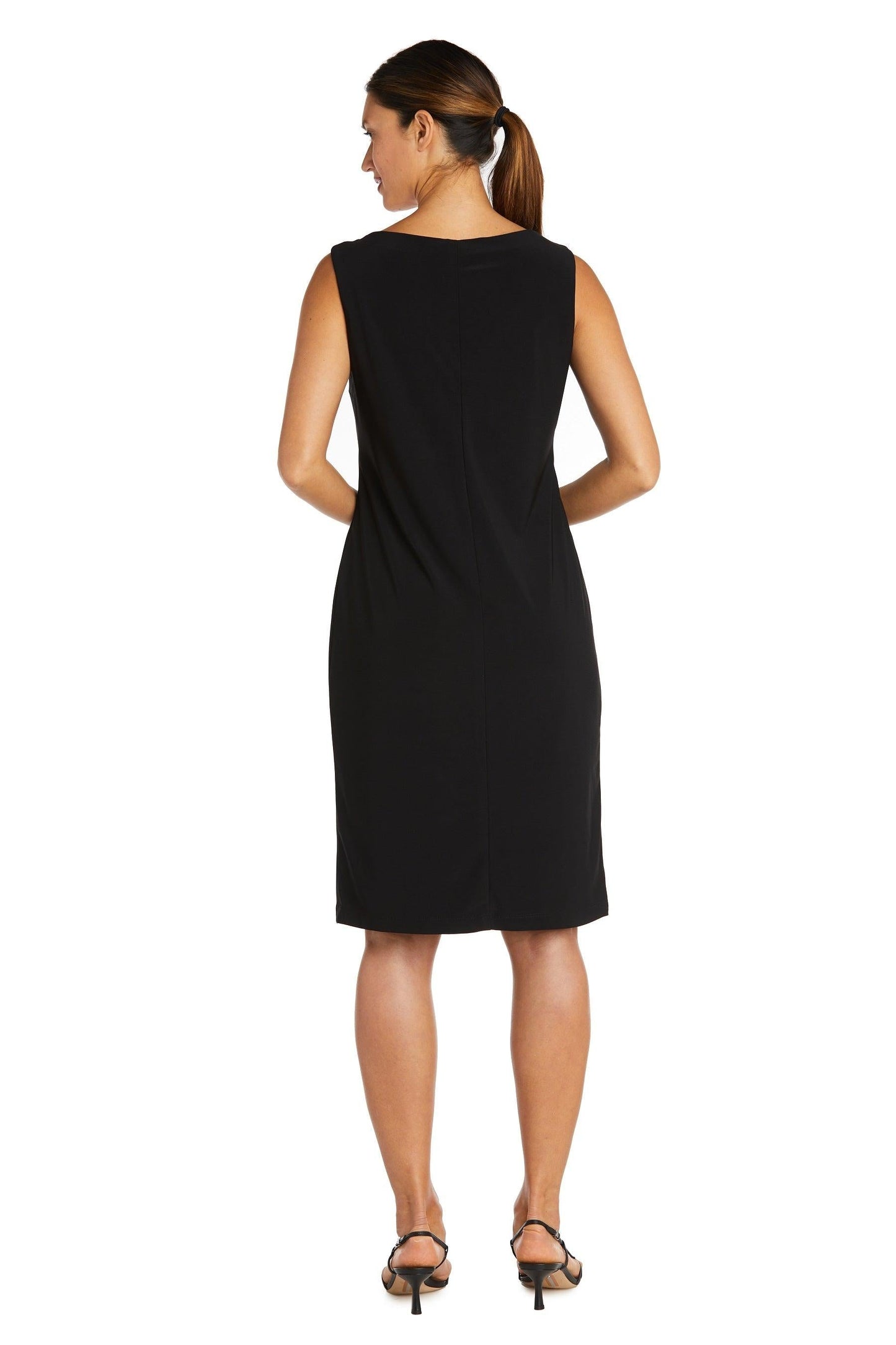R&M Richards Short Mother of the Bride Dress Black
