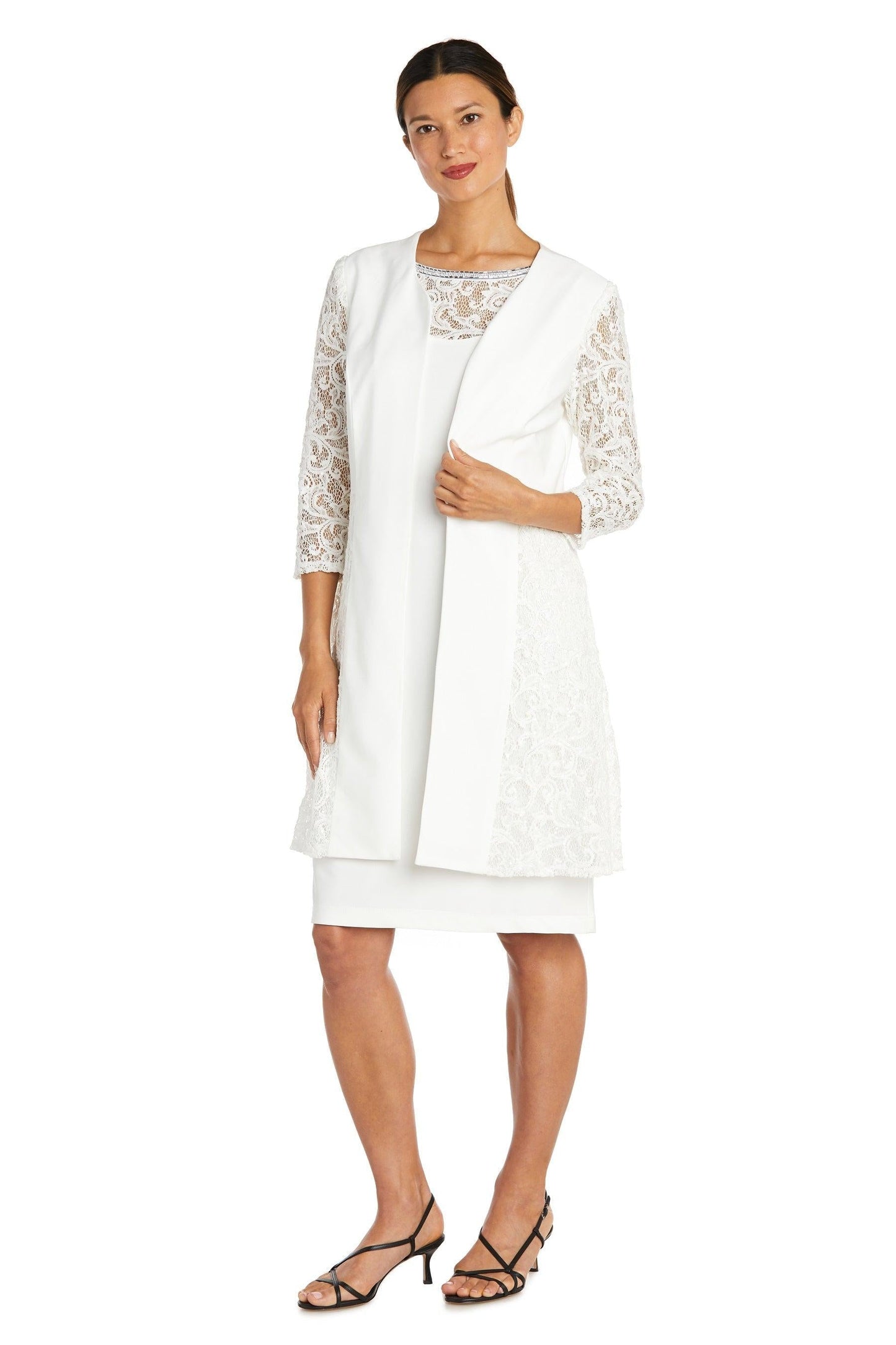 R&M Richards Short Mother of the Bride Dress Ivory