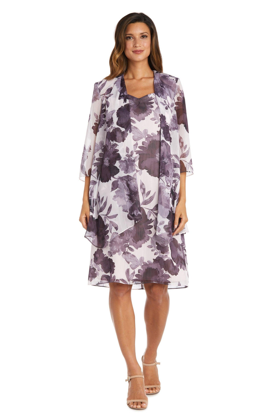 R&M Richards Short Petite Chiffon Jacket Dress 9388P - The Dress Outlet