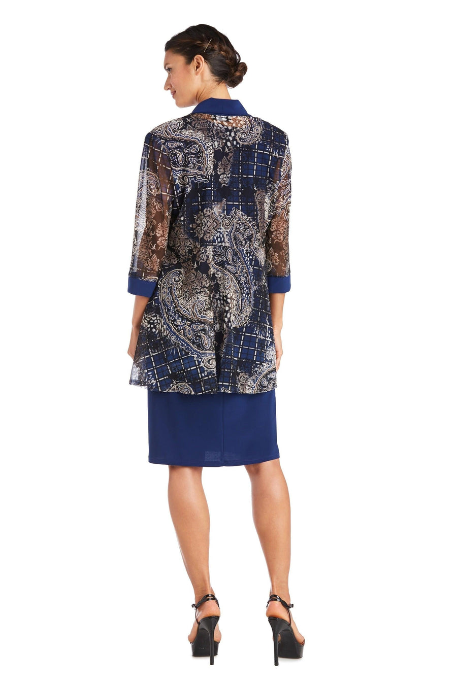 R&M Richards Short Petite Print Jacket Dress 7373P - The Dress Outlet