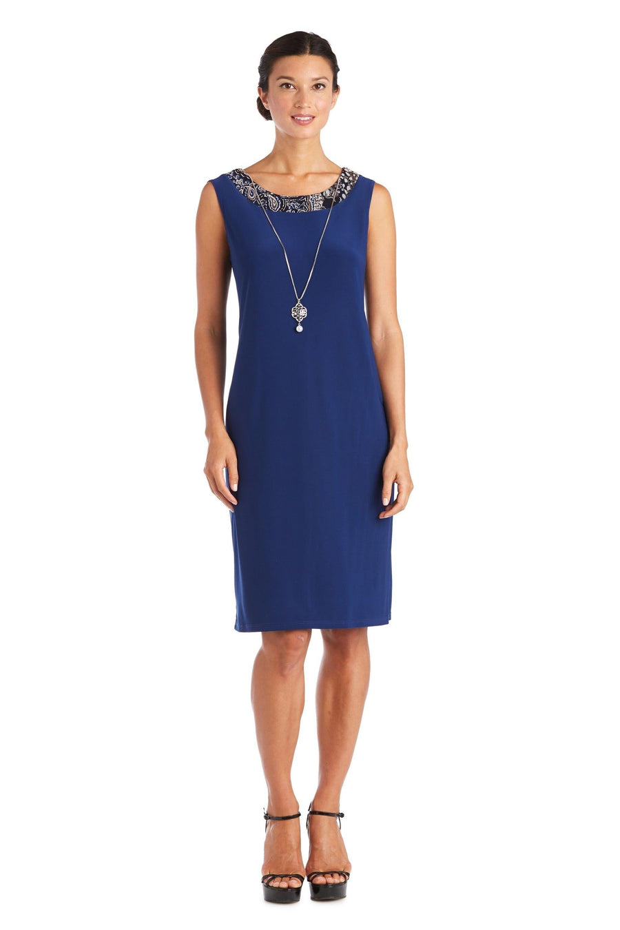 R&M Richards Short Petite Print Jacket Dress 7373P - The Dress Outlet