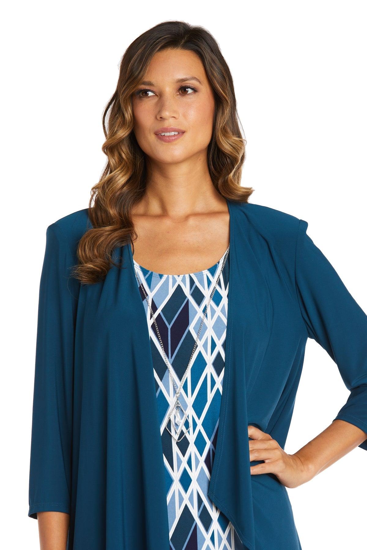 R&M Richards Short Petite Print Jacket Dress 7987P - The Dress Outlet