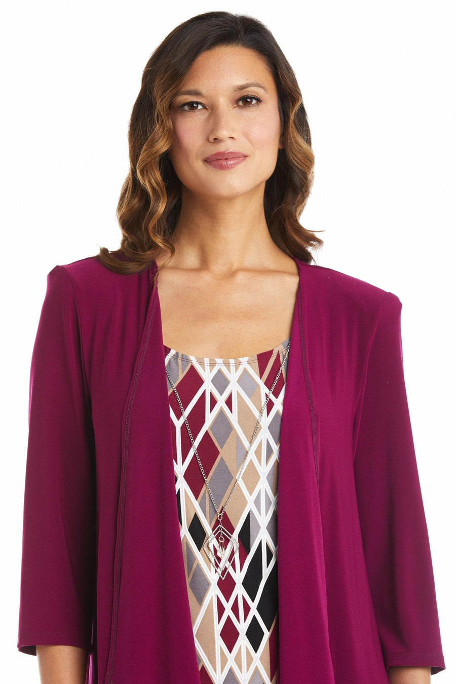 R&M Richards Short Petite Print Jacket Dress 7987P - The Dress Outlet