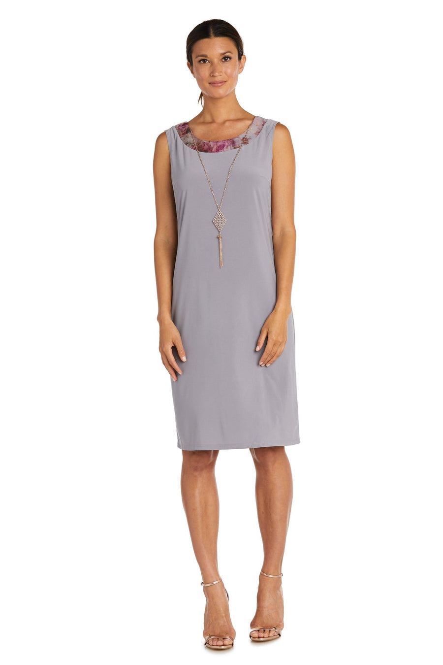 R&M Richards Short Petite Printed Jacket Dress 7659P - The Dress Outlet