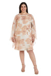 R&M Richards Short Plus Size Cape Dress 9276W - The Dress Outlet