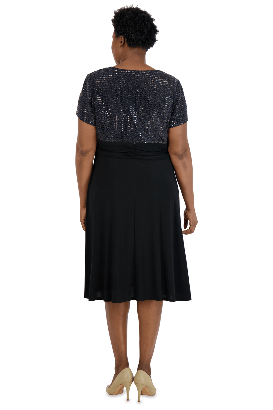 R&M Richards Short Plus Size Cocktail Dress 9119W - The Dress Outlet