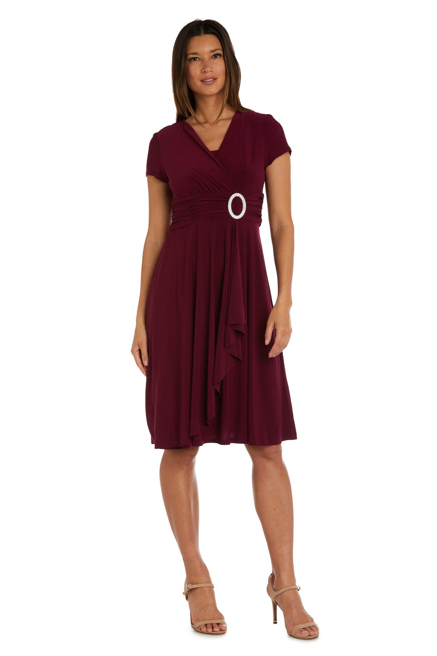 R&M Richards Short Plus Size Dress Black CLEARANCE - The Dress Outlet