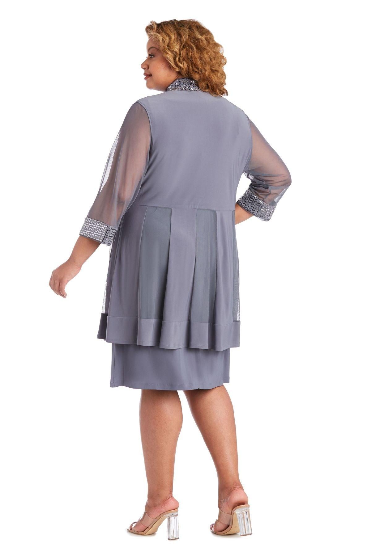 R&M Richards Short Plus Size Jacket Dress 5327W - The Dress Outlet