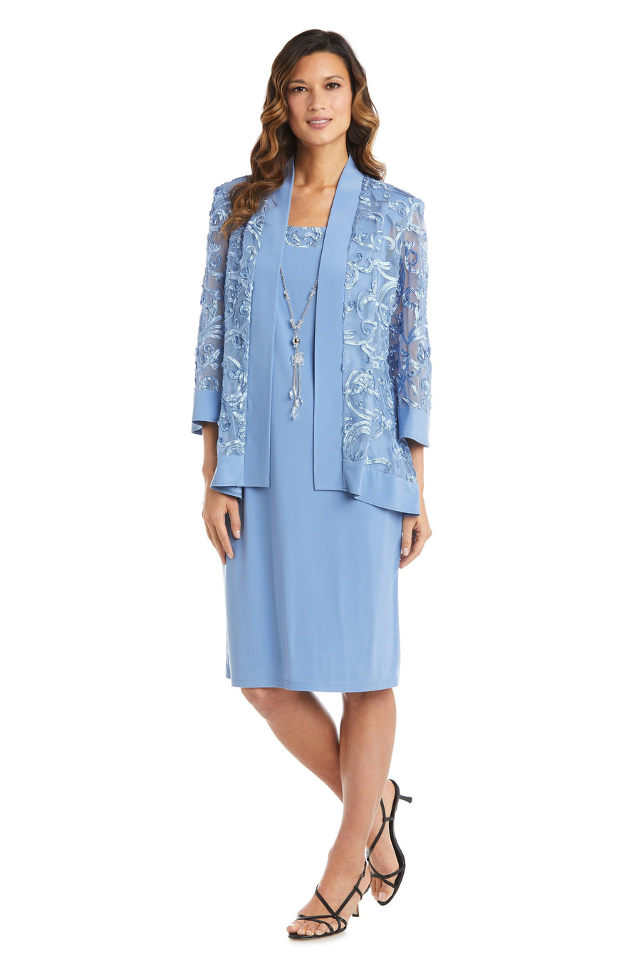 R&M Richards Short Plus Size Jacket Dress 7077W - The Dress Outlet