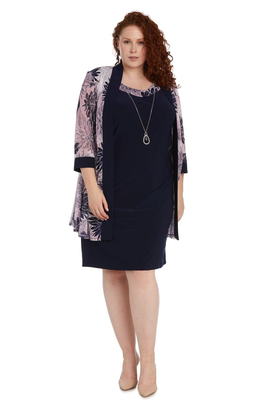 R&M Richards Short Plus Size Jacket Dress 9003W - The Dress Outlet
