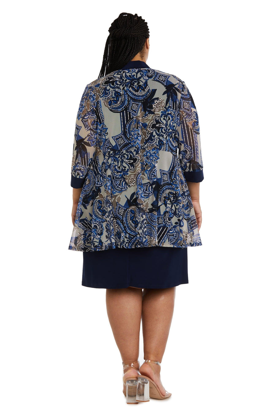 R&M Richards Short Plus Size Jacket Dress 9023W - The Dress Outlet