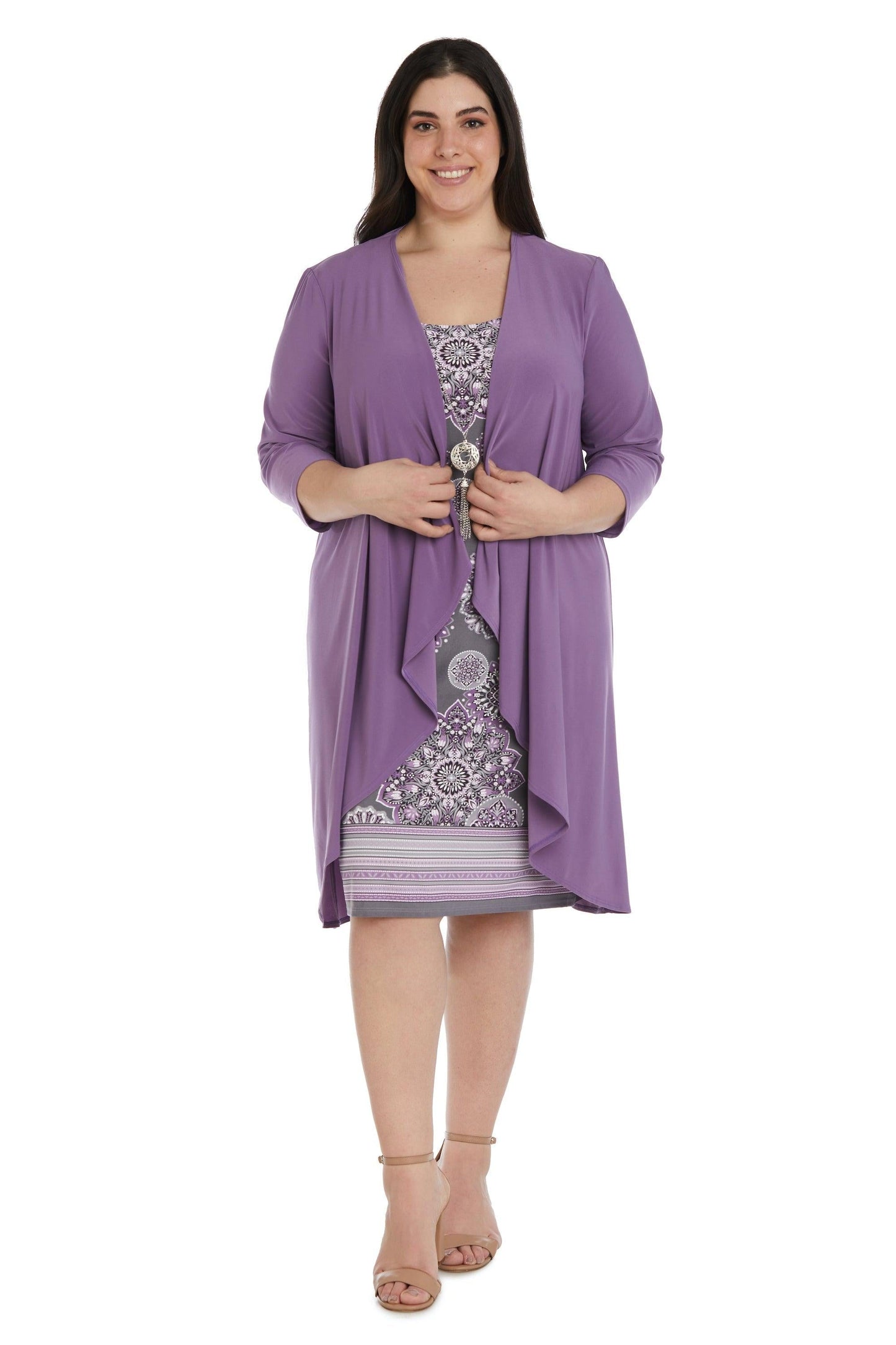 R&M Richards Short Plus Size Jacket Dress 9257W - The Dress Outlet