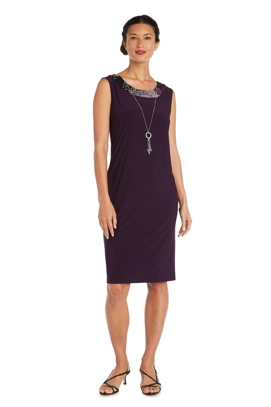 R&M Richards Short Print Jacket Cocktail Dress 7883 - The Dress Outlet