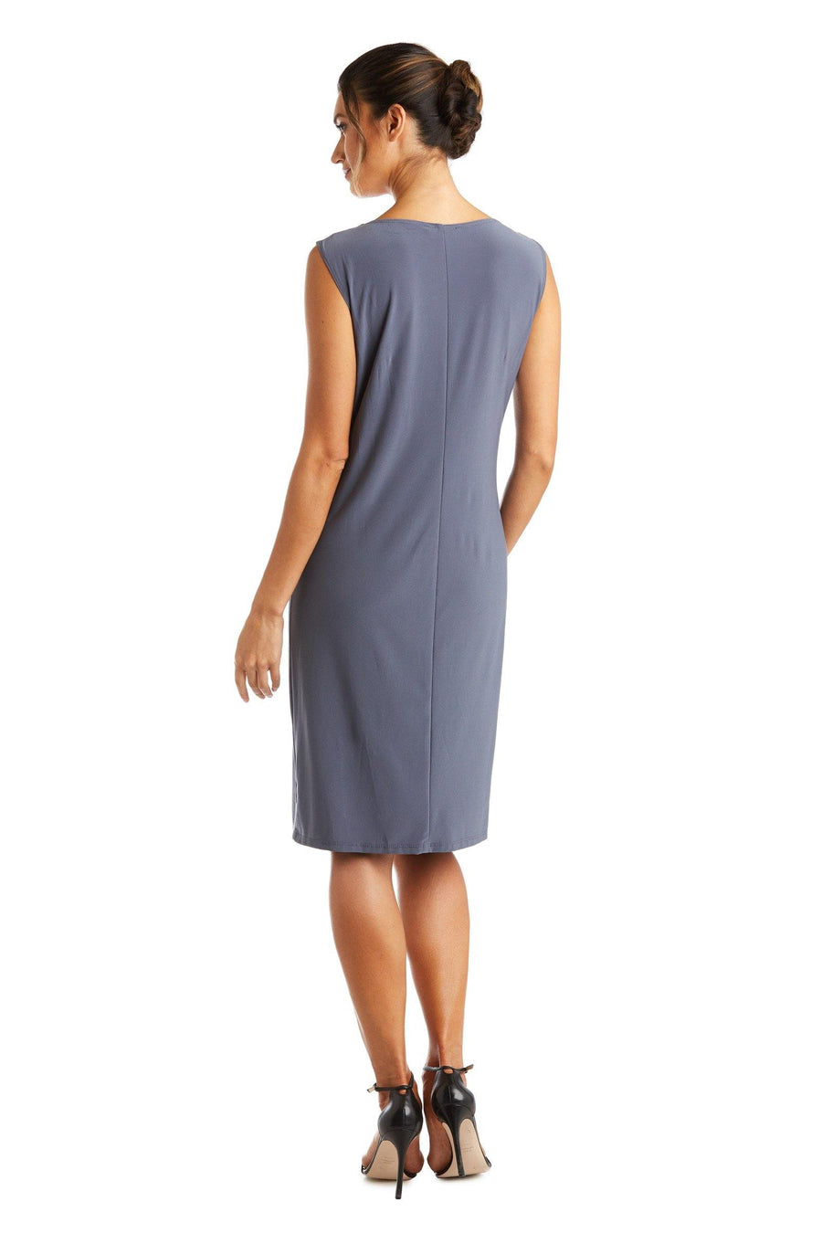 R&M Richards Short Print Satin Jacket Dress 7119 - The Dress Outlet