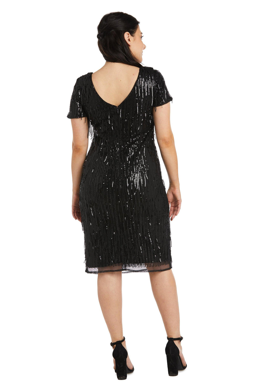 R&M Richards Short Sequins Petite Dress 7071P - The Dress Outlet