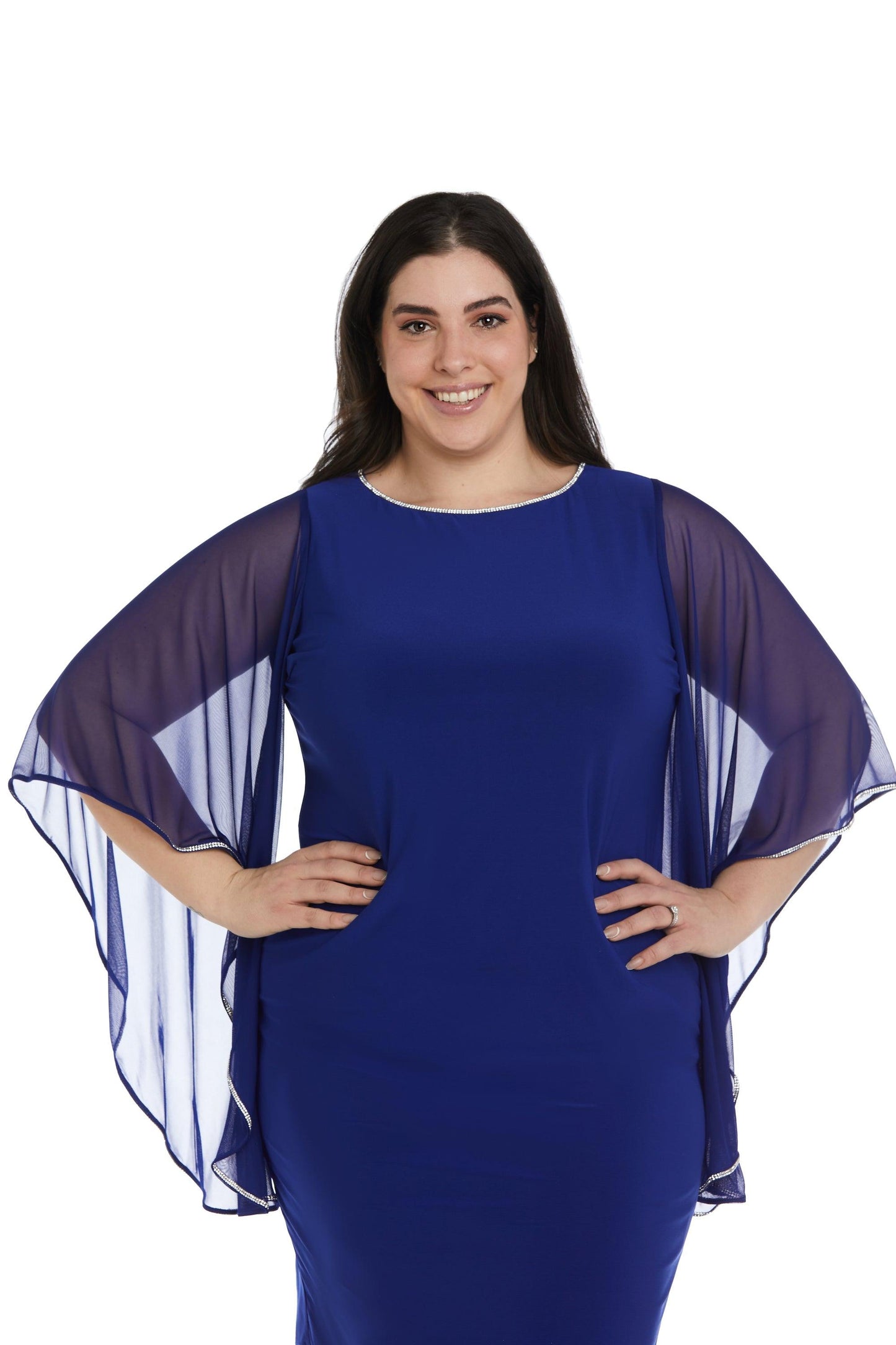 R&M Richards Short Sleeve Plus Size Dress 2678W - The Dress Outlet