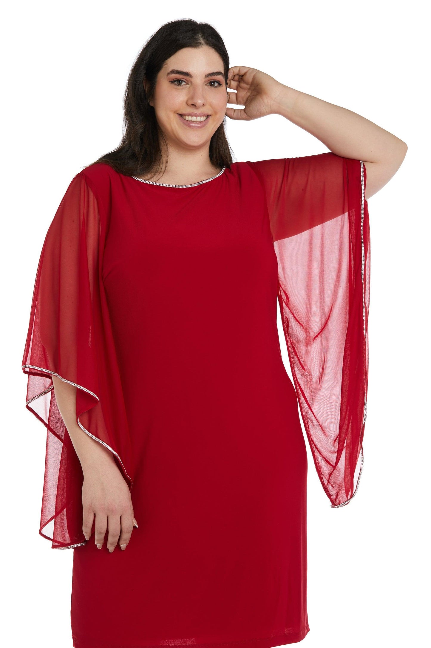 R&M Richards Short Sleeve Plus Size Dress 2678W - The Dress Outlet