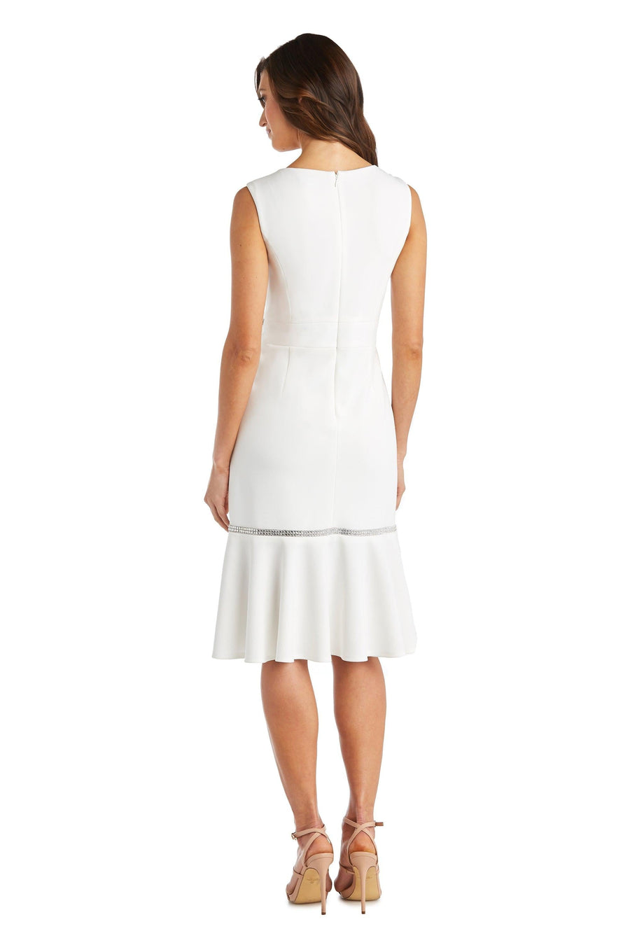 R&M Richards Short Sleeveless Flounce Dress 7219 - The Dress Outlet