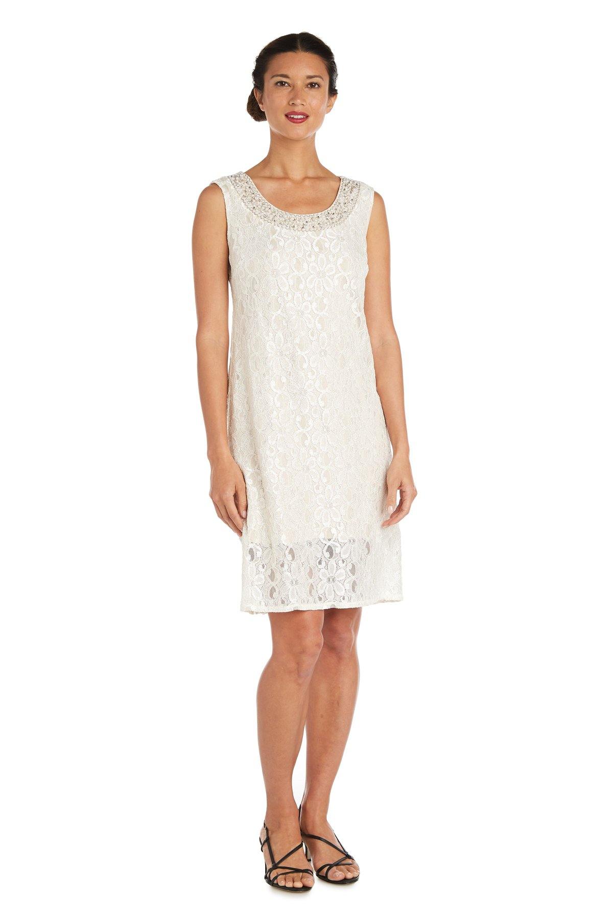 R&M Richards Short Sleeveless Petite Dress 2208P - The Dress Outlet