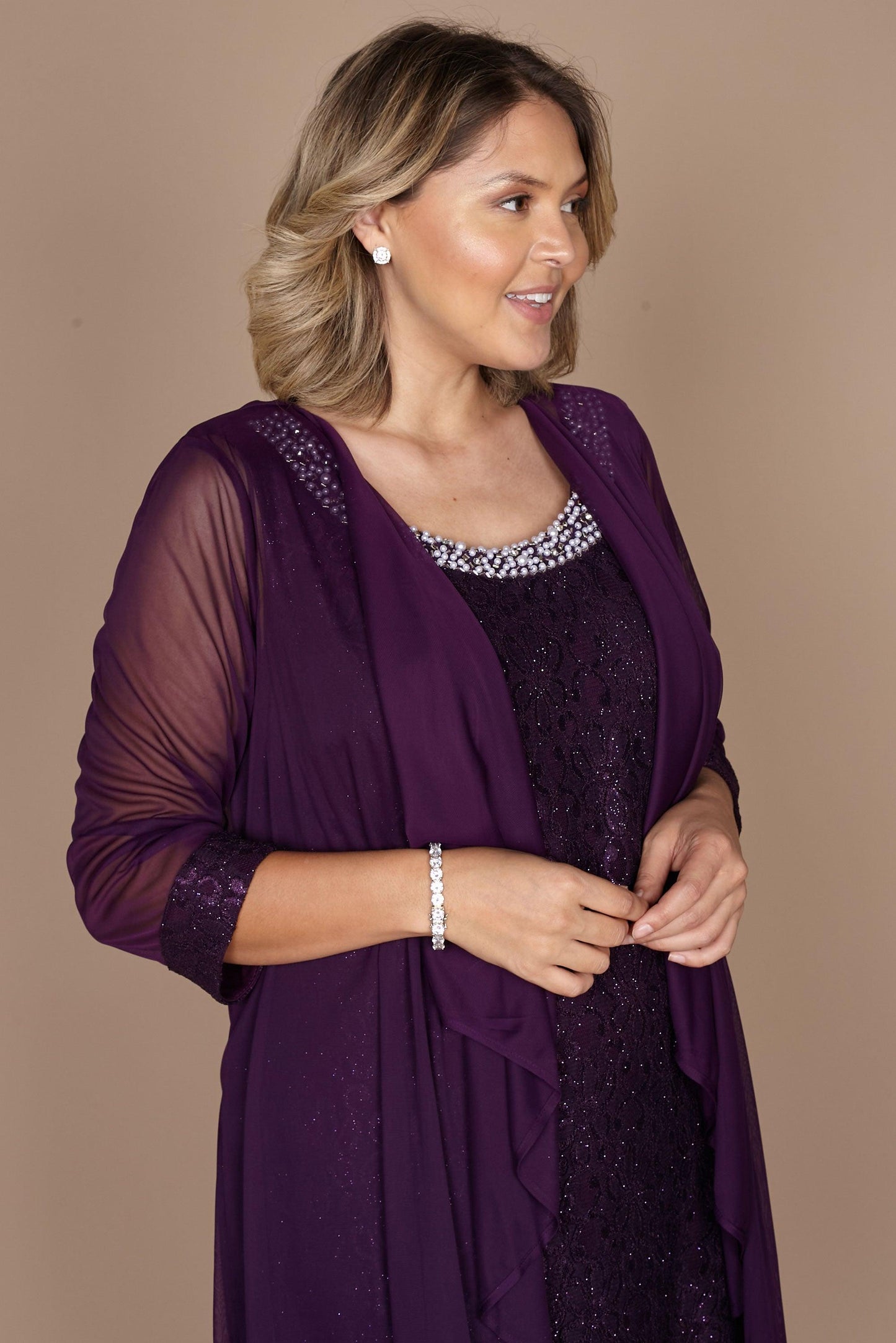 R&M Richards Short Sleeveless Petite Dress 2208P - The Dress Outlet