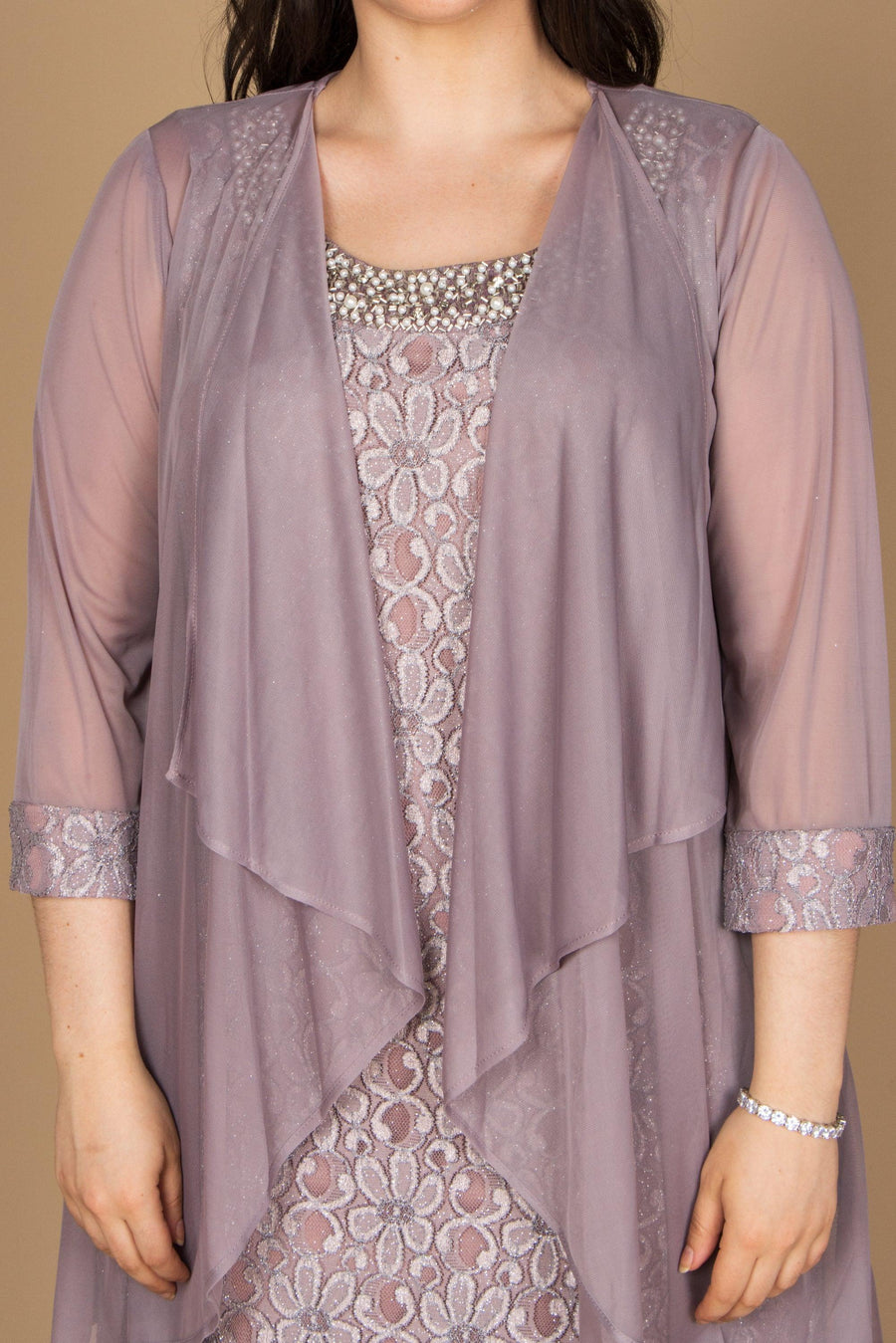 R&M Richards Short Sleeveless Petite Dress 2208P - The Dress Outlet