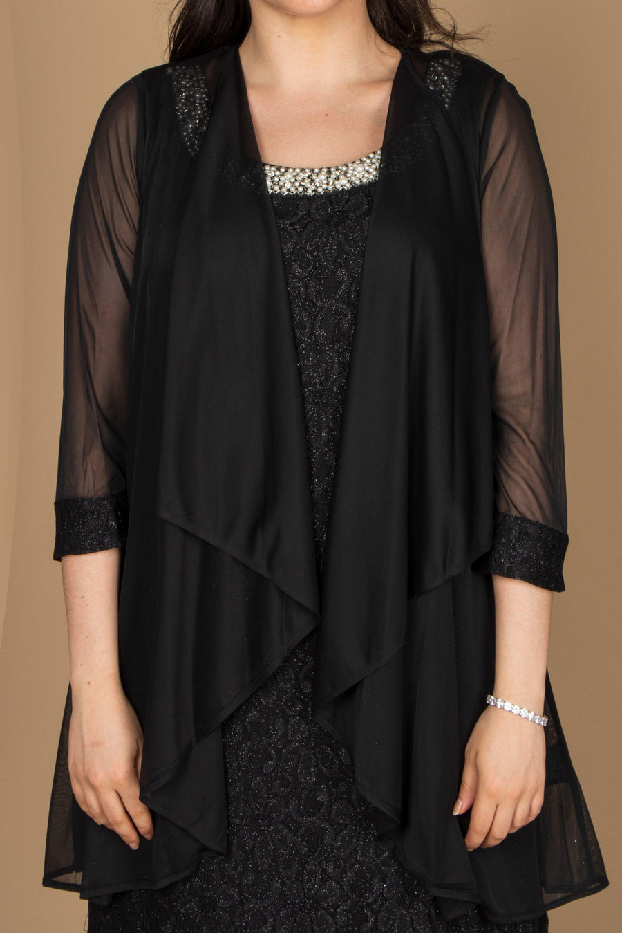 R&M Richards Short Sleeveless Petite Dress 2208P - The Dress Outlet