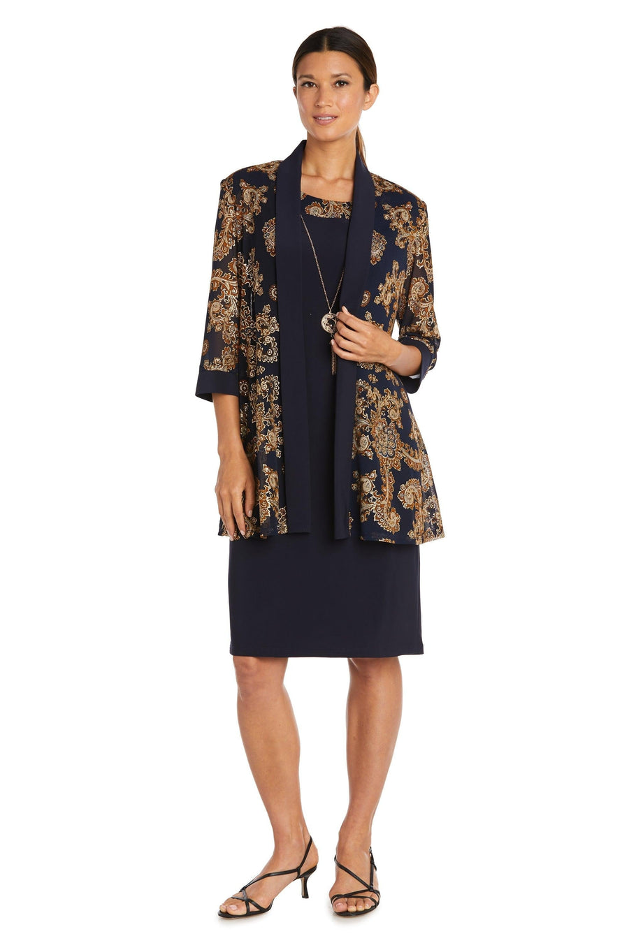 R&M Richards Short Two Piece Print Jacket Dress 9033 - The Dress Outlet