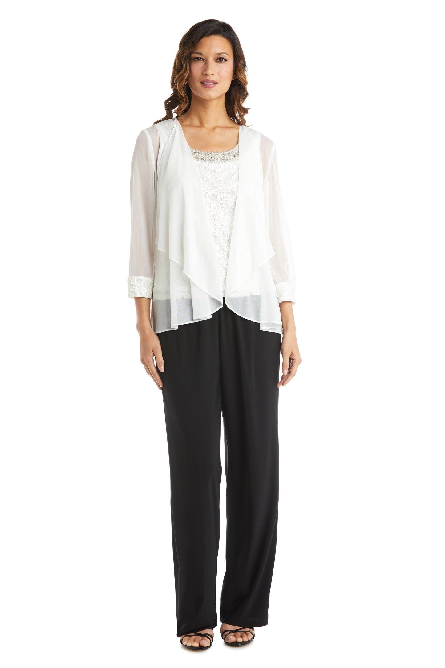 R&M Richards Two Piece Set Beaded Top 5988 - The Dress Outlet