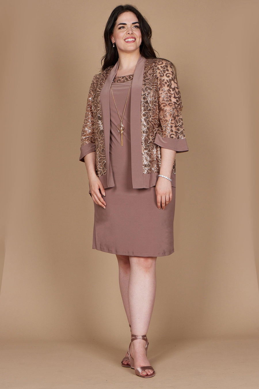 R&M Richards Two Piece Short Jacket Dress 7387 - The Dress Outlet