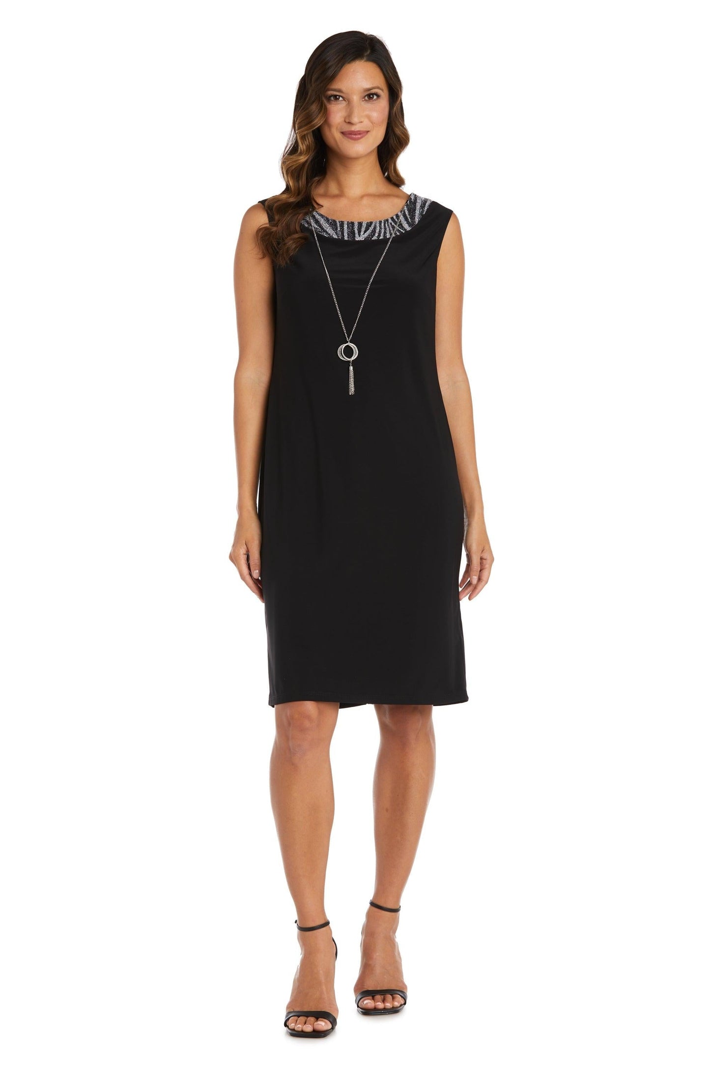 Mother of the Bride Dresses Two Piece Short Jacket Dress Black/Silver